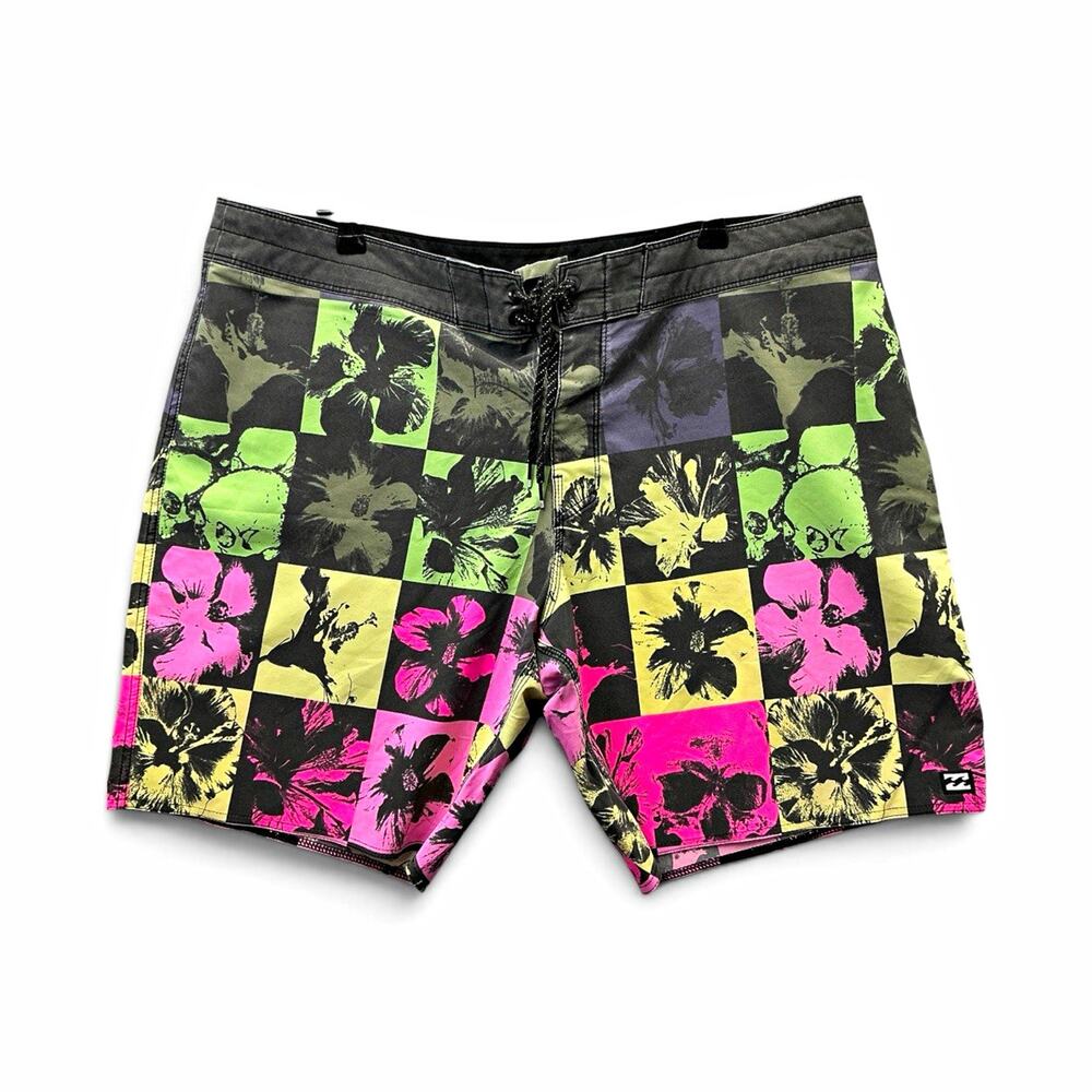 Billabong Recycler Sundays Pro Men's Board Shorts Size 40 Multicolor Check